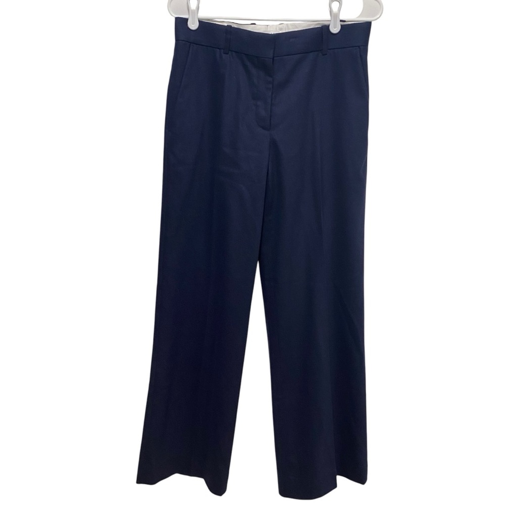 Everlane Womens Zipper Fly High Rise Trouser Pants Navy Wool Cashmere Size 2